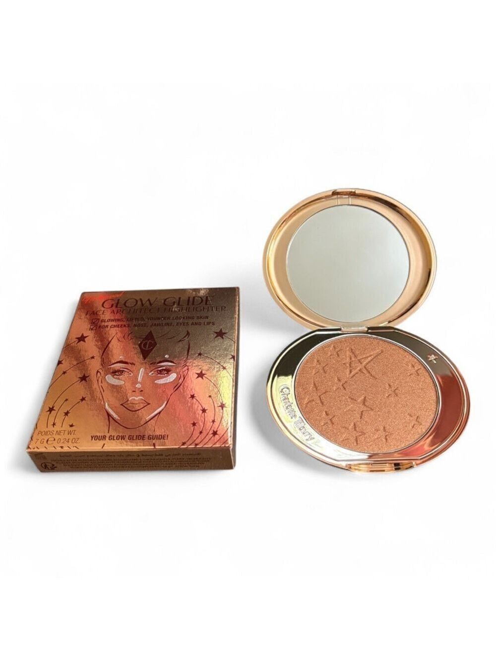 Charlotte Tilbury Glow Glide Face Architect Highlighter in Rose Gold Glow NIB